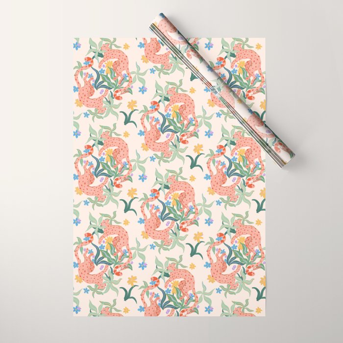 Blush Cheetahs  Wrapping Paper Gallery Image 1