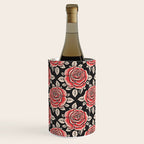 Traditional vintage red rose flower art pattern Wine Chiller Gallery Image 3