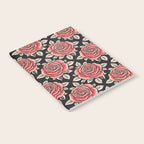 Traditional vintage red rose flower art pattern Notebook Gallery Image 2
