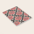 Traditional vintage red rose flower art pattern Notebook Gallery Image 3