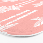 Palm Tree Pattern Peach Bath Mat Gallery Image 3