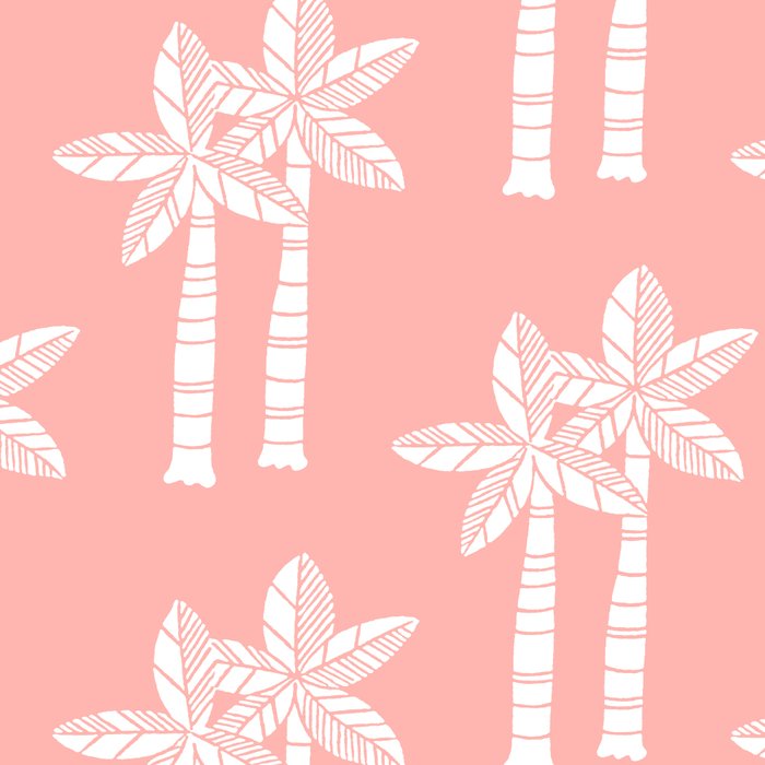 Palm Tree Pattern Peach Coffee Mug Gallery Image 2