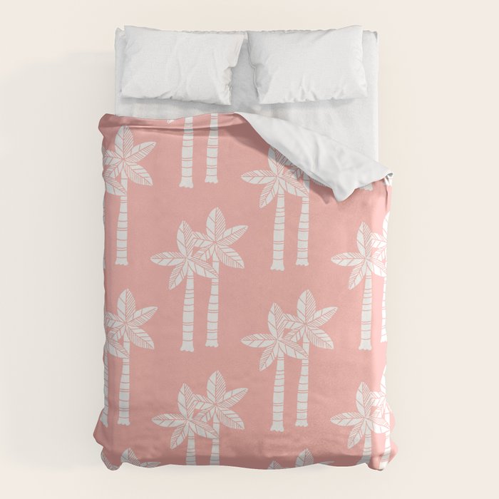 Palm Tree Pattern Peach Duvet Cover Gallery Image 6