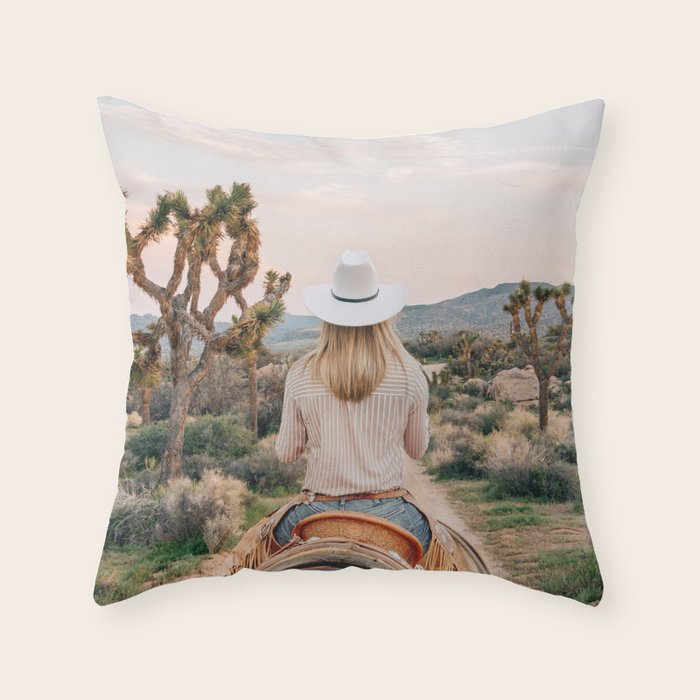 Desert Cowgirl Throw Pillow Gallery Image 6