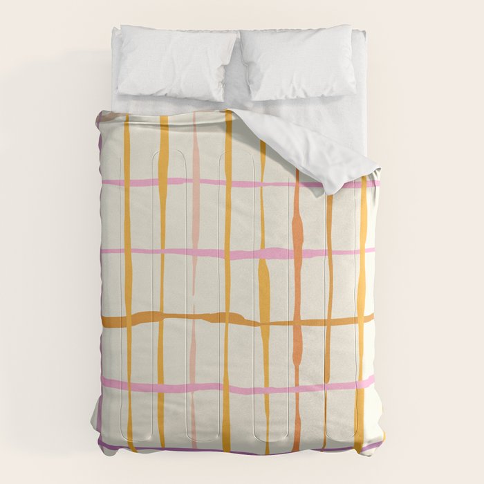 Summer lines orange Comforter Gallery Image 1