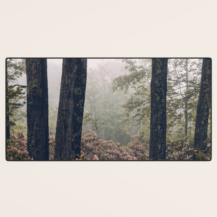 Forest Floral Foggy Wanderlust Adventure Desk Mat Gallery Image 3