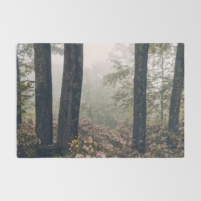 Forest Floral Foggy Wanderlust Adventure Rug Gallery Image 2