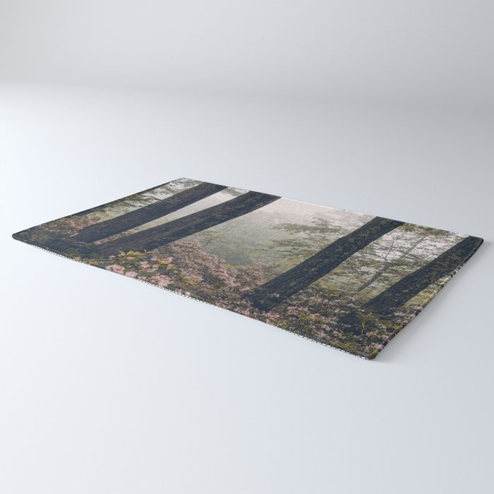 Forest Floral Foggy Wanderlust Adventure Rug Gallery Image 3