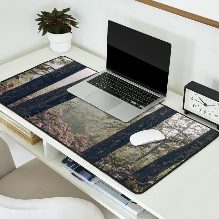 Forest Floral Foggy Wanderlust Adventure Desk Mat Gallery Image 2