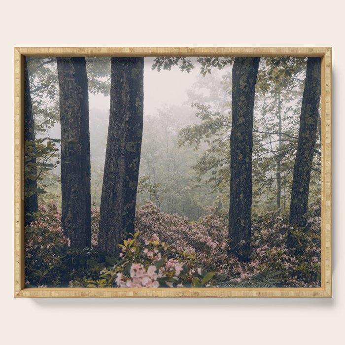 Forest Floral Foggy Wanderlust Adventure Serving Tray Gallery Image 1