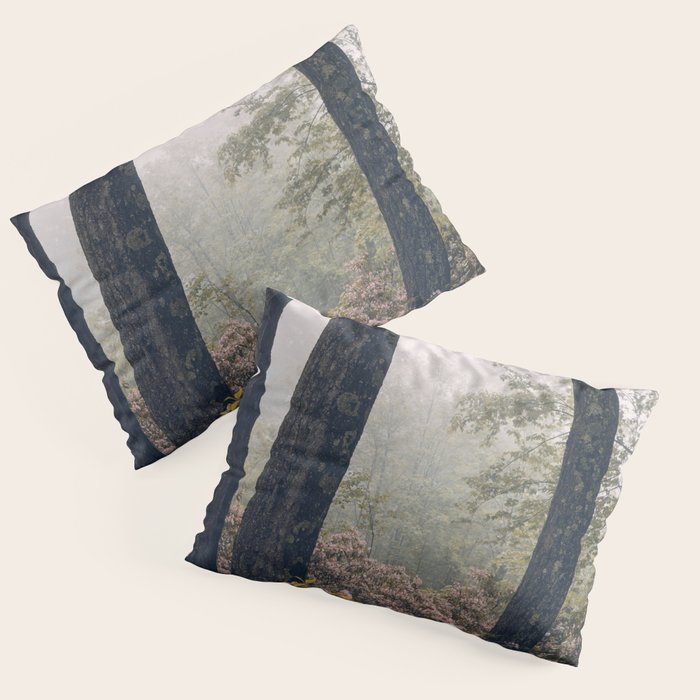 Forest Floral Foggy Wanderlust Adventure Pillow Sham Gallery Image 3