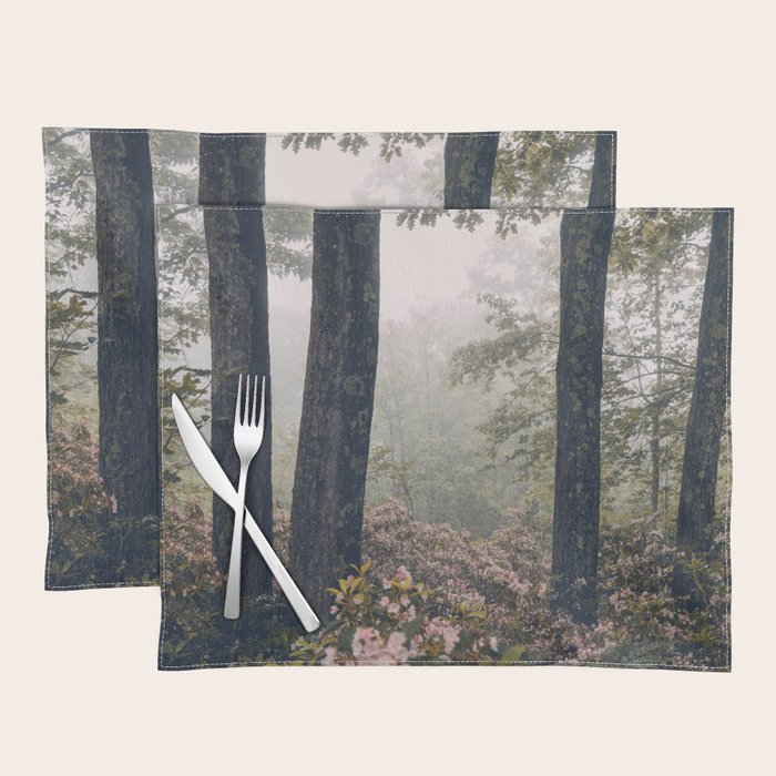 Forest Floral Foggy Wanderlust Adventure Placemat Gallery Image 1