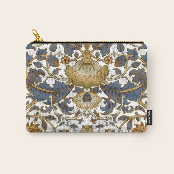 William Morris Vintage Lodden Blue Gold Carry All Pouch Gallery Image 1