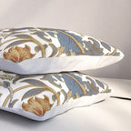 William Morris Vintage Lodden Blue Gold Pillow Sham Gallery Image 3