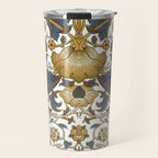 William Morris Vintage Lodden Blue Gold Travel Mug Gallery Image 1