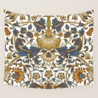 William Morris Vintage Lodden Blue Gold Wall Tapestry Gallery Image 4