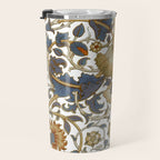 William Morris Vintage Lodden Blue Gold Travel Mug Gallery Image 3