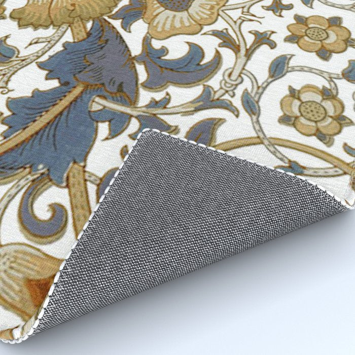 William Morris Vintage Lodden Blue Gold Rug Gallery Image 4