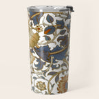 William Morris Vintage Lodden Blue Gold Travel Mug Gallery Image 2