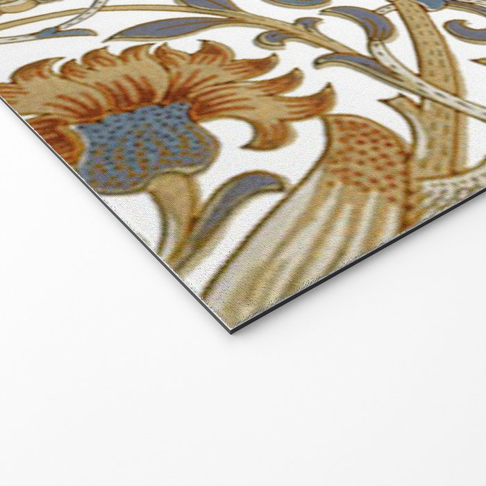 William Morris Vintage Lodden Blue Gold Welcome Mat Gallery Image 2