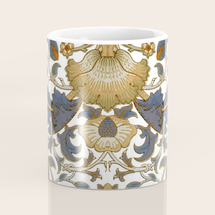 William Morris Vintage Lodden Blue Gold Coffee Mug Gallery Image 4