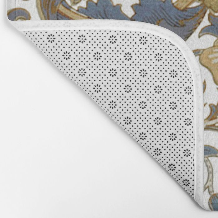 William Morris Vintage Lodden Blue Gold Bath Mat Gallery Image 2