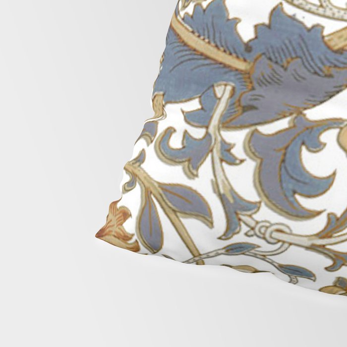William Morris Vintage Lodden Blue Gold Pillow Sham Gallery Image 4