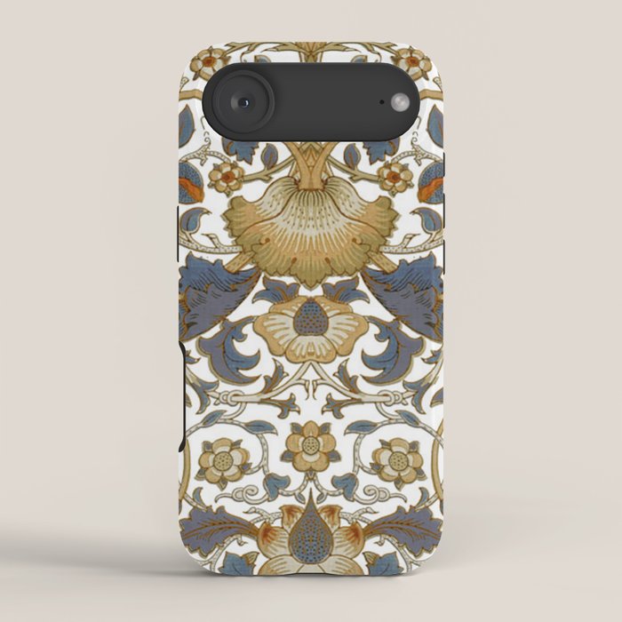 William Morris Vintage Lodden Blue Gold iPhone Case Gallery Image 2