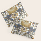William Morris Vintage Lodden Blue Gold Pillow Sham Gallery Image 3