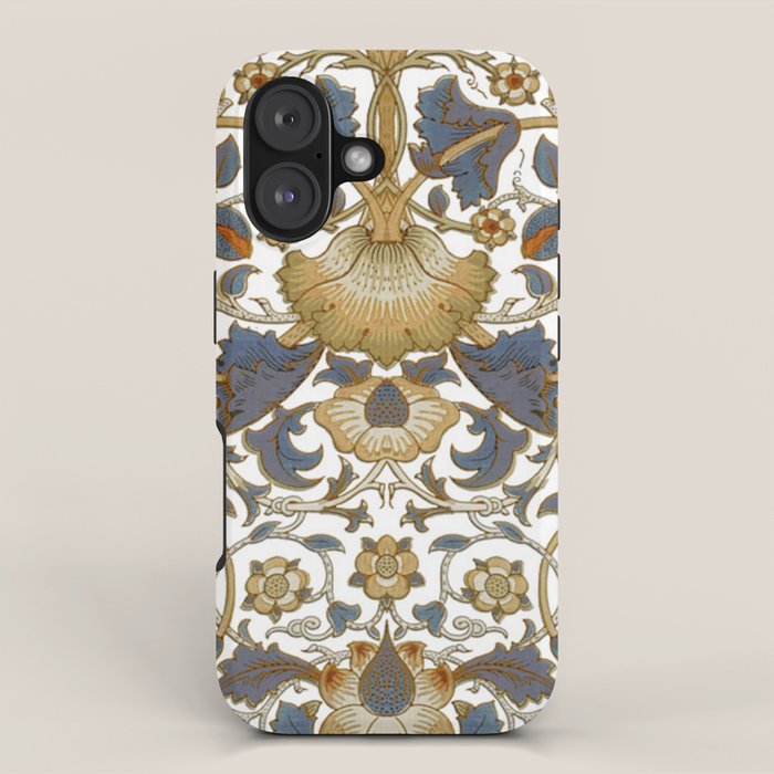 William Morris Vintage Lodden Blue Gold iPhone Case Gallery Image 1