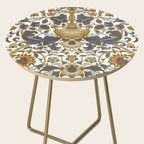 William Morris Vintage Lodden Blue Gold Side Table Gallery Image 2