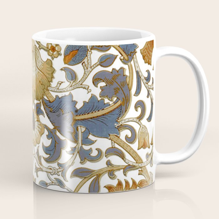 William Morris Vintage Lodden Blue Gold Coffee Mug Gallery Image 1