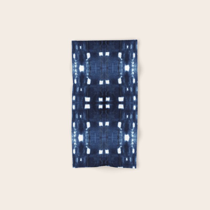 Shibori City Blue Bath Towel Gallery Image 1