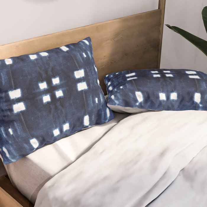 Shibori City Blue Pillow Sham Gallery Image 2