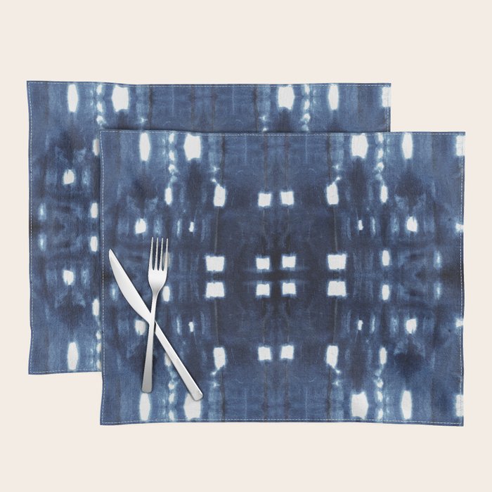 Shibori City Blue Placemat Gallery Image 1