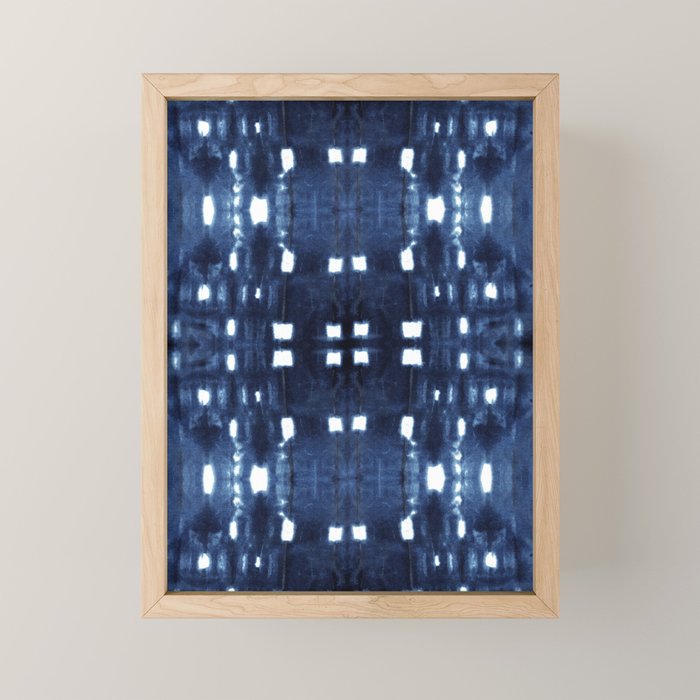 Shibori City Blue Mini Art Print Gallery Image 1