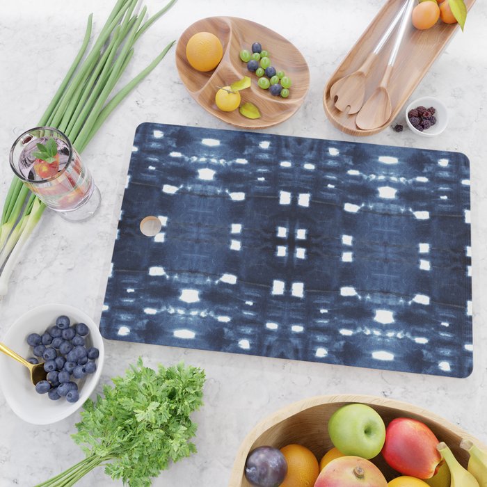 Shibori City Blue Cutting Board Gallery Image 2