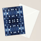 Shibori City Blue Stationery Card Gallery Image 2