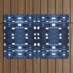 Shibori City Blue Outdoor Rug Gallery Image 1