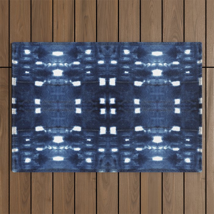 Shibori City Blue Outdoor Rug Gallery Image 1