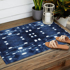 Shibori City Blue Outdoor Rug Gallery Image 2