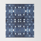 Shibori City Blue Throw Blanket Gallery Image 2