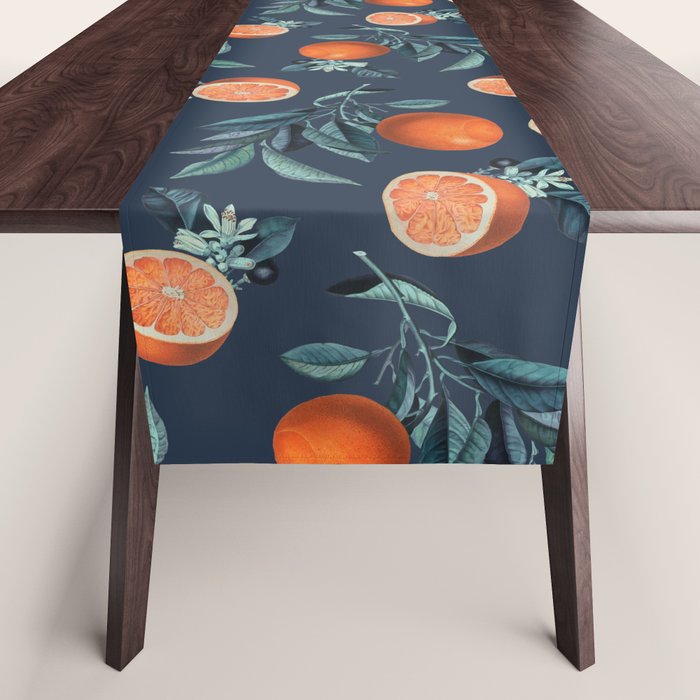 Lemon and Leaf Pattern VI Table Runner Gallery Image 1