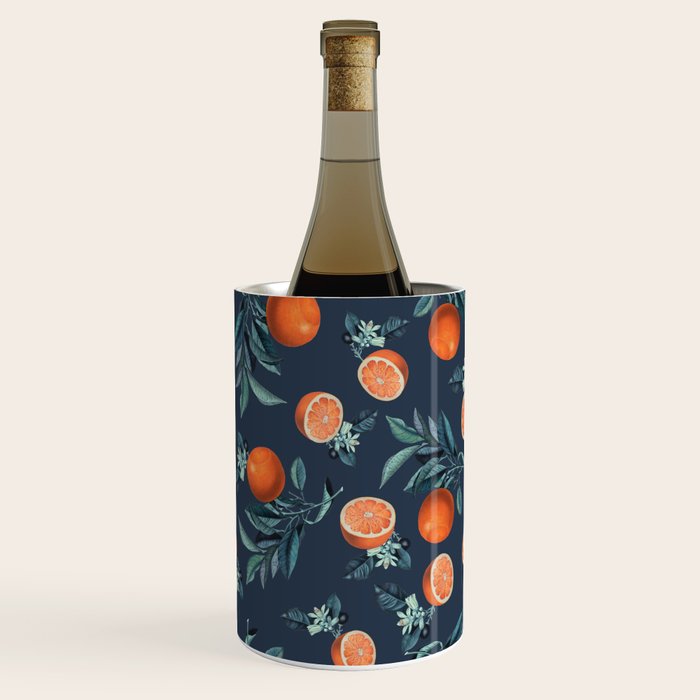 Lemon and Leaf Pattern VI Wine Chiller Gallery Image 1