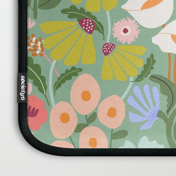 Meadow muse - green Laptop Sleeve Gallery Image 3