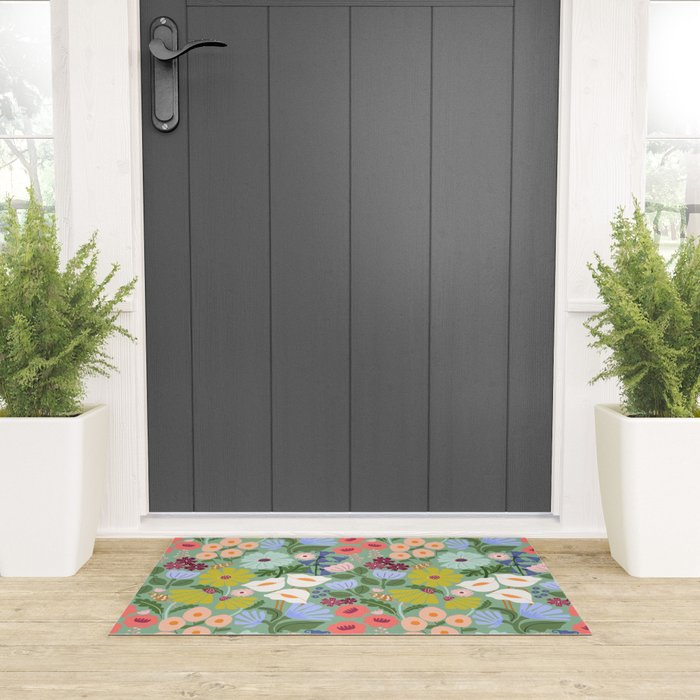 Meadow muse - green Welcome Mat Gallery Image 3