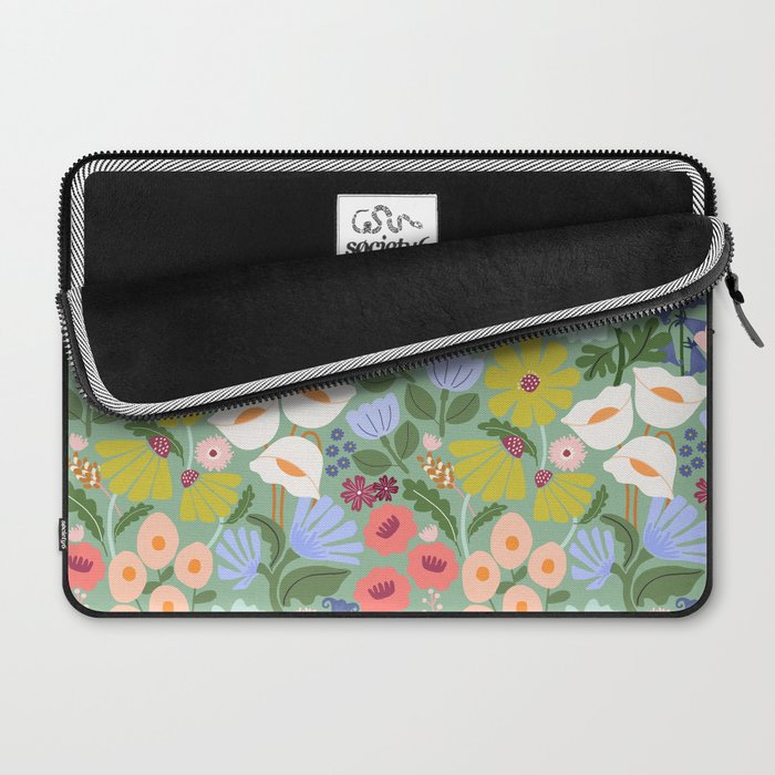 Meadow muse - green Laptop Sleeve Gallery Image 2