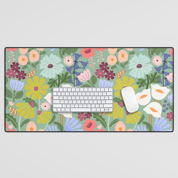 Meadow muse - green Desk Mat Gallery Image 1