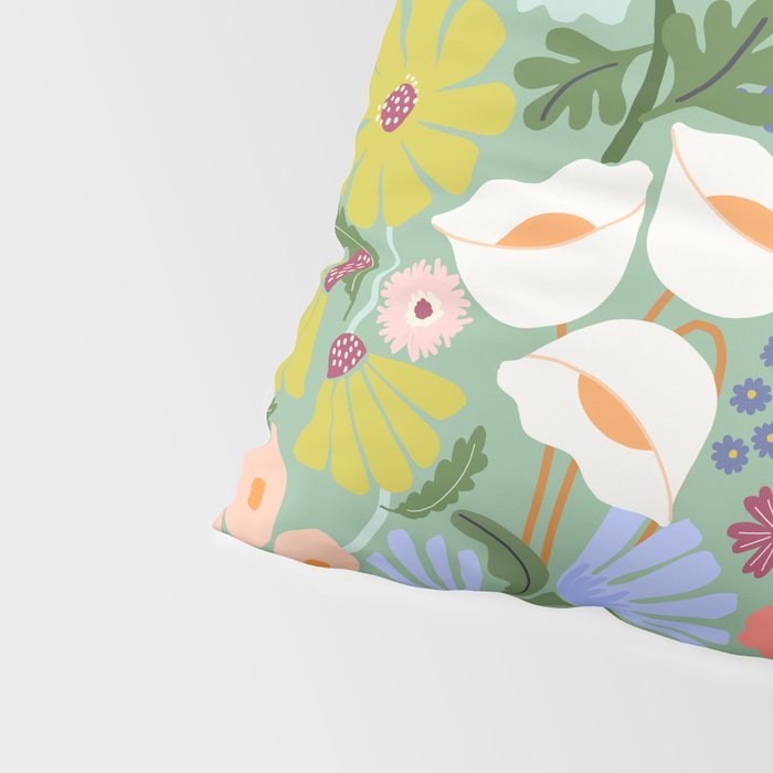 Meadow muse - green Pillow Sham Gallery Image 4