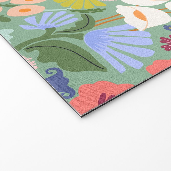 Meadow muse - green Welcome Mat Gallery Image 2
